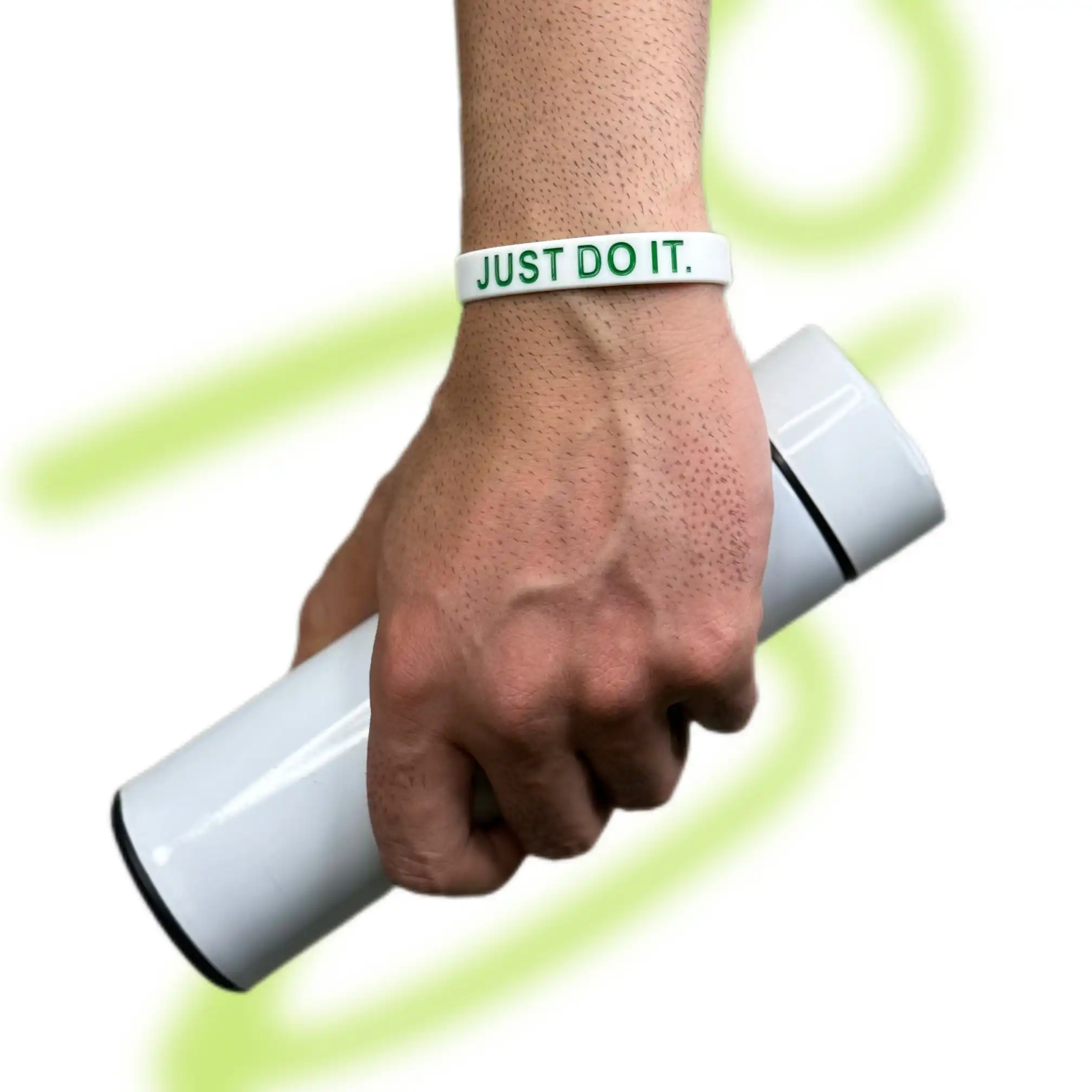 دستبند نایک just do it سفید سیلیکونی