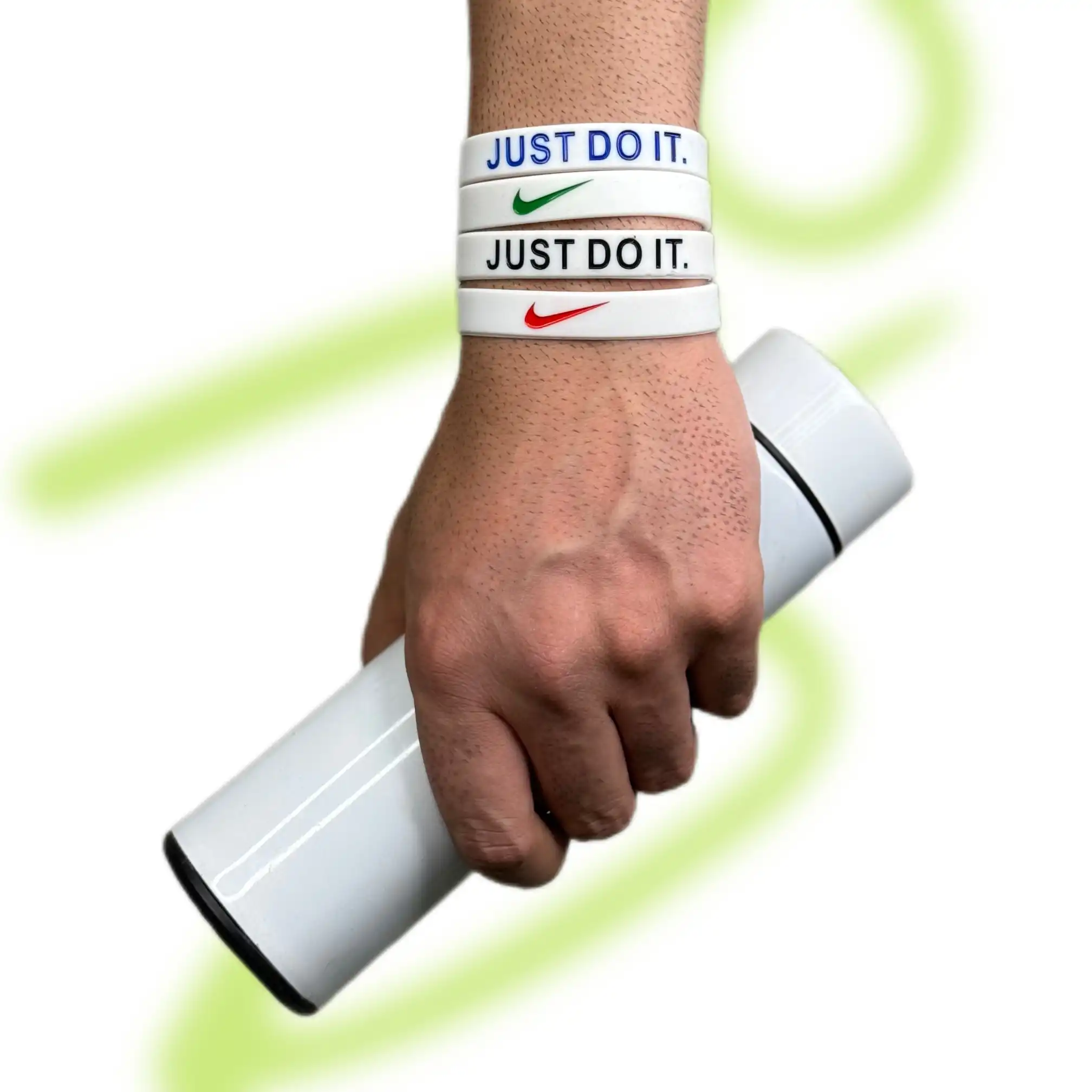 دستبند نایک just do it سفید سیلیکونی